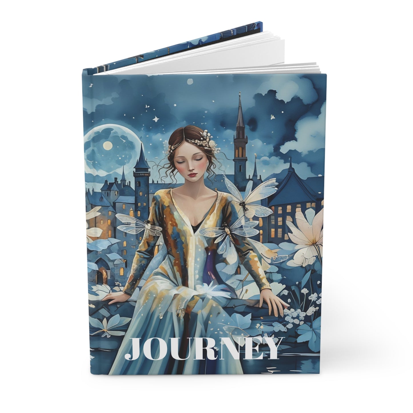 Hardcover Journal Beauty with Dragonflies hard Journal Art