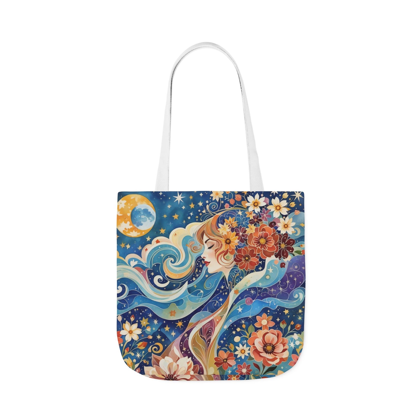 Colorful Galaxy-Inspired Canvas Tote Bag - Perfect for Beach Days, Eco-Friendly Shopping, and Summer Fun!