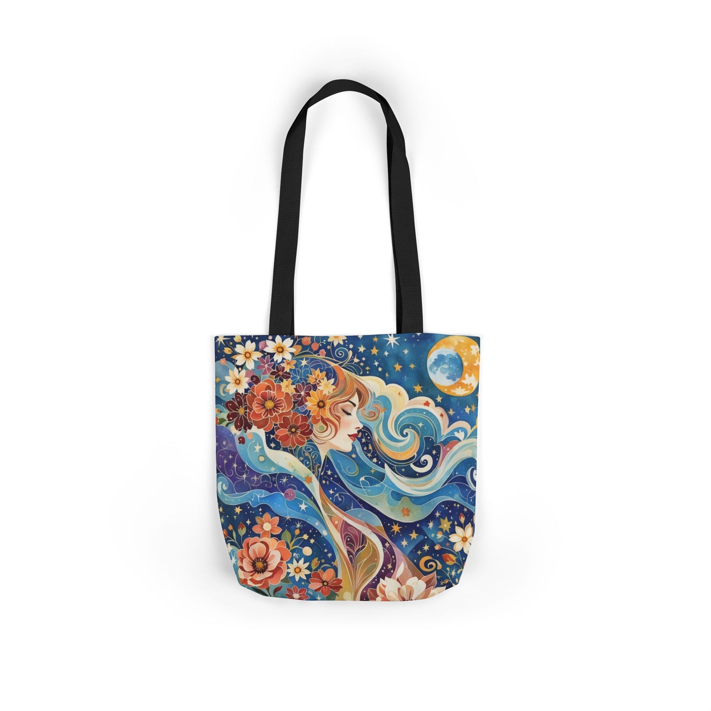 Colorful Galaxy-Inspired Canvas Tote Bag - Perfect for Beach Days, Eco-Friendly Shopping, and Summer Fun!
