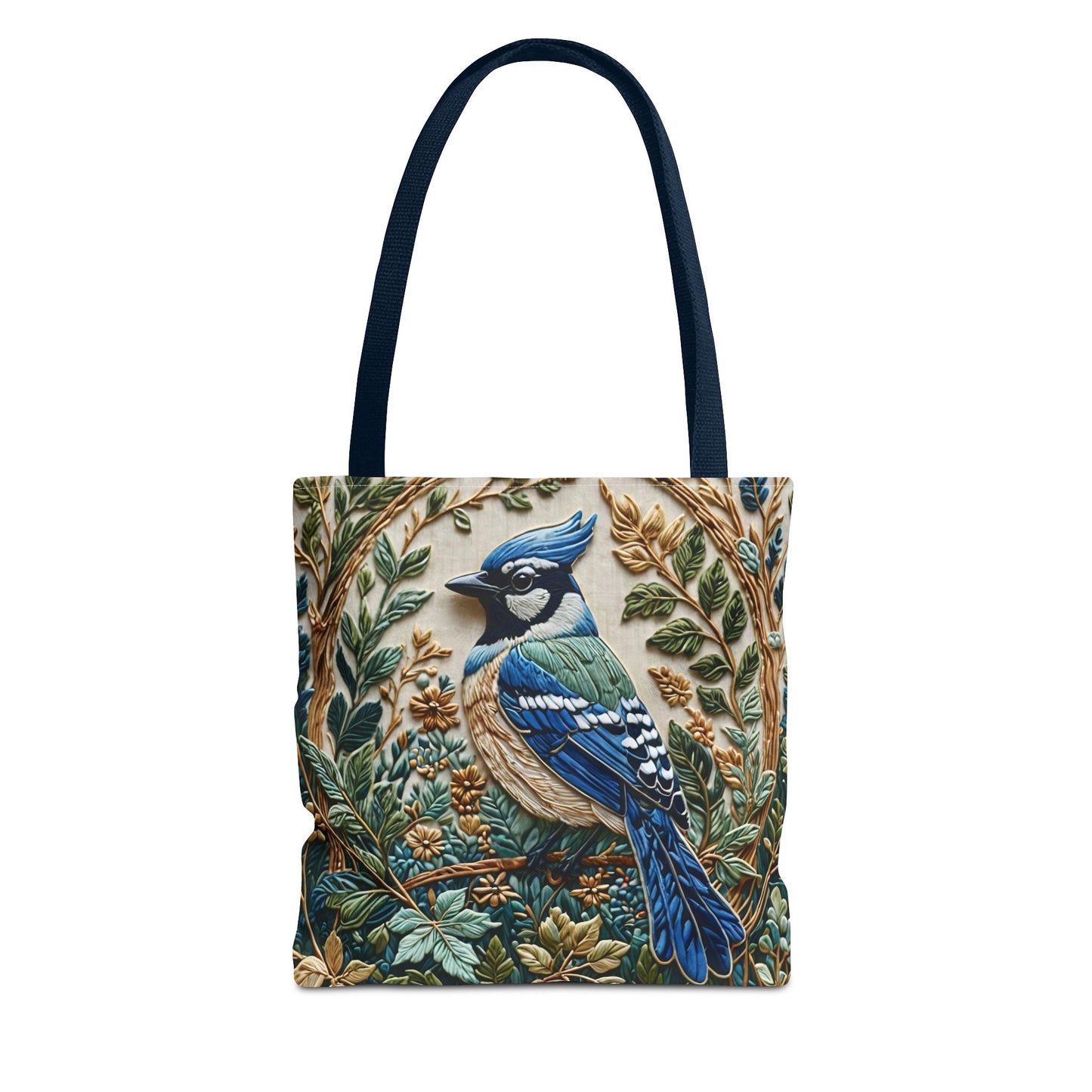 Designer Tote Bag - Blue Jay Bird William Morris Inspired | Eco-Friendly Shopping Bag