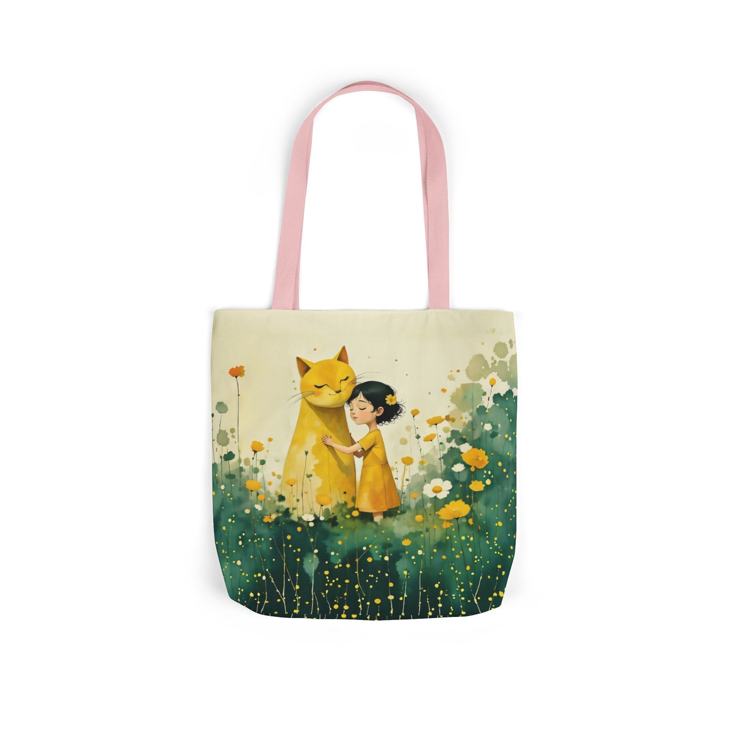 Colorful Cat -Inspired Canvas Tote Bag - Perfect for Beach Days, Eco-Friendly Shopping, and Summer Fun!