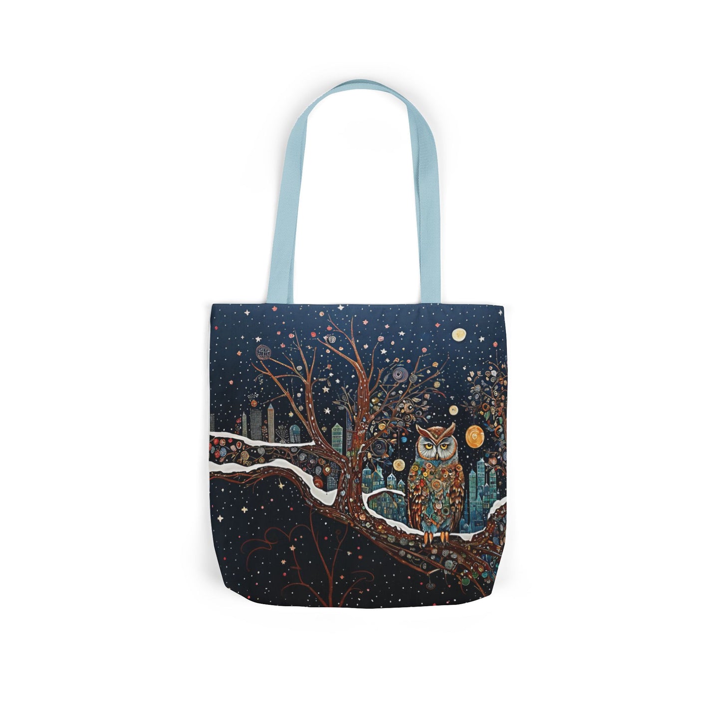 Colorful night Owl -Inspired Canvas Tote Bag - Perfect for Beach Days, Eco-Friendly Shopping, and Summer Fun!