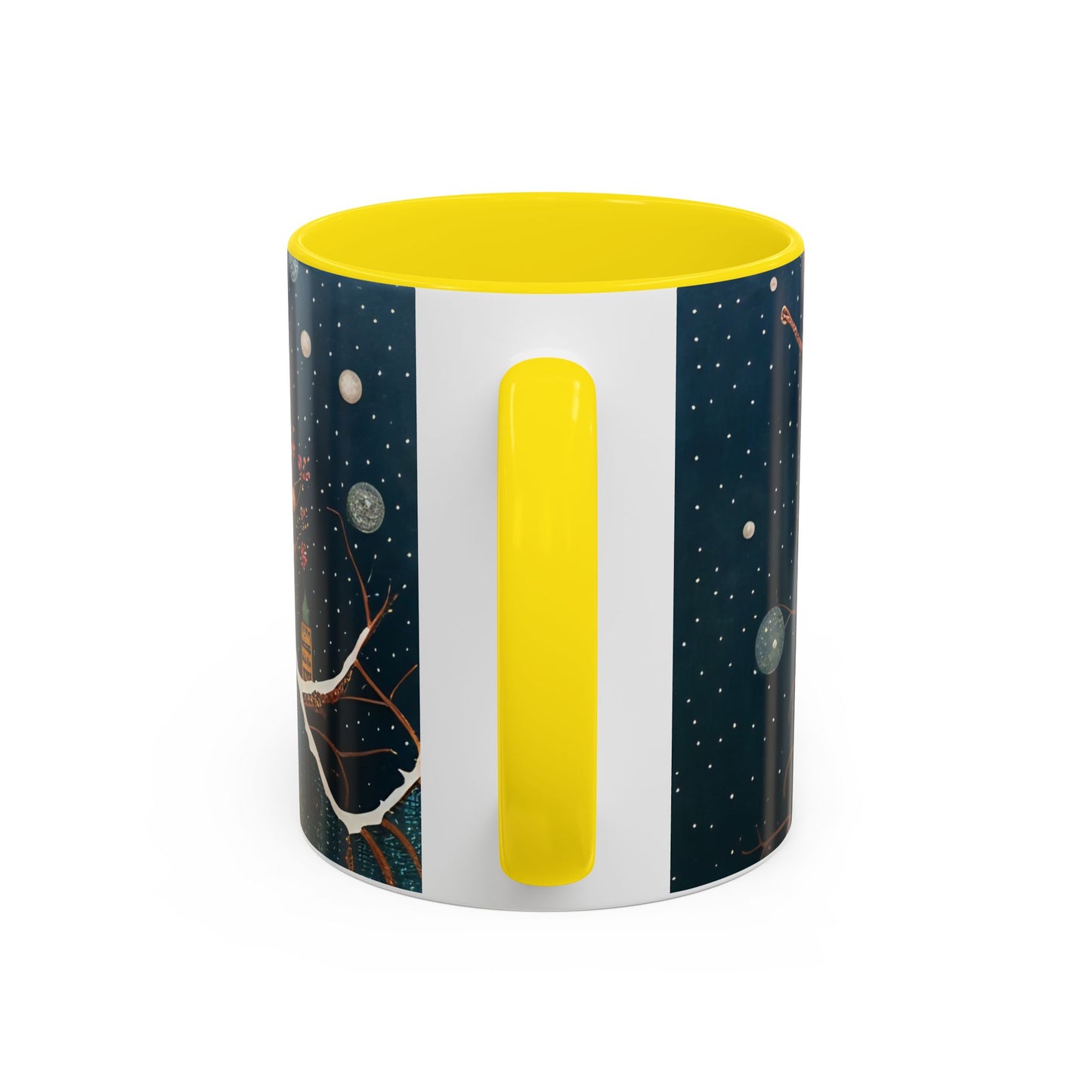 Accent Boho Style Night Owl Mug on a Snowy New York Night Coffee Mug (11, 15oz)
