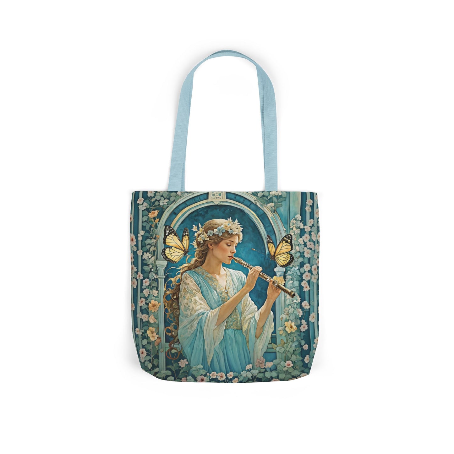 Butterfly Flute player -Inspired Canvas Tote Bag - Perfect for Beach Days, Eco-Friendly Shopping, and Summer Fun!