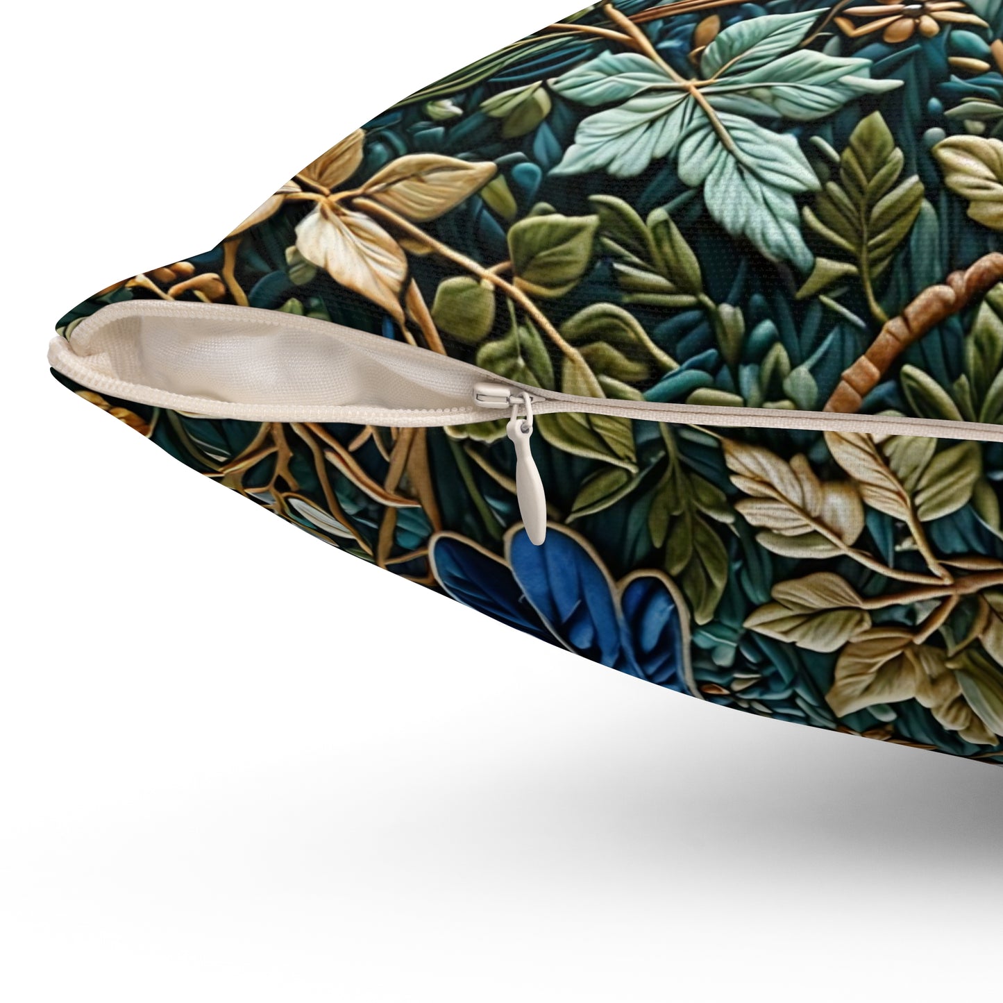 - Blue Jay Bird William Morris Inspired pillow | Eco-Friendly and Artistic Gift for Her
