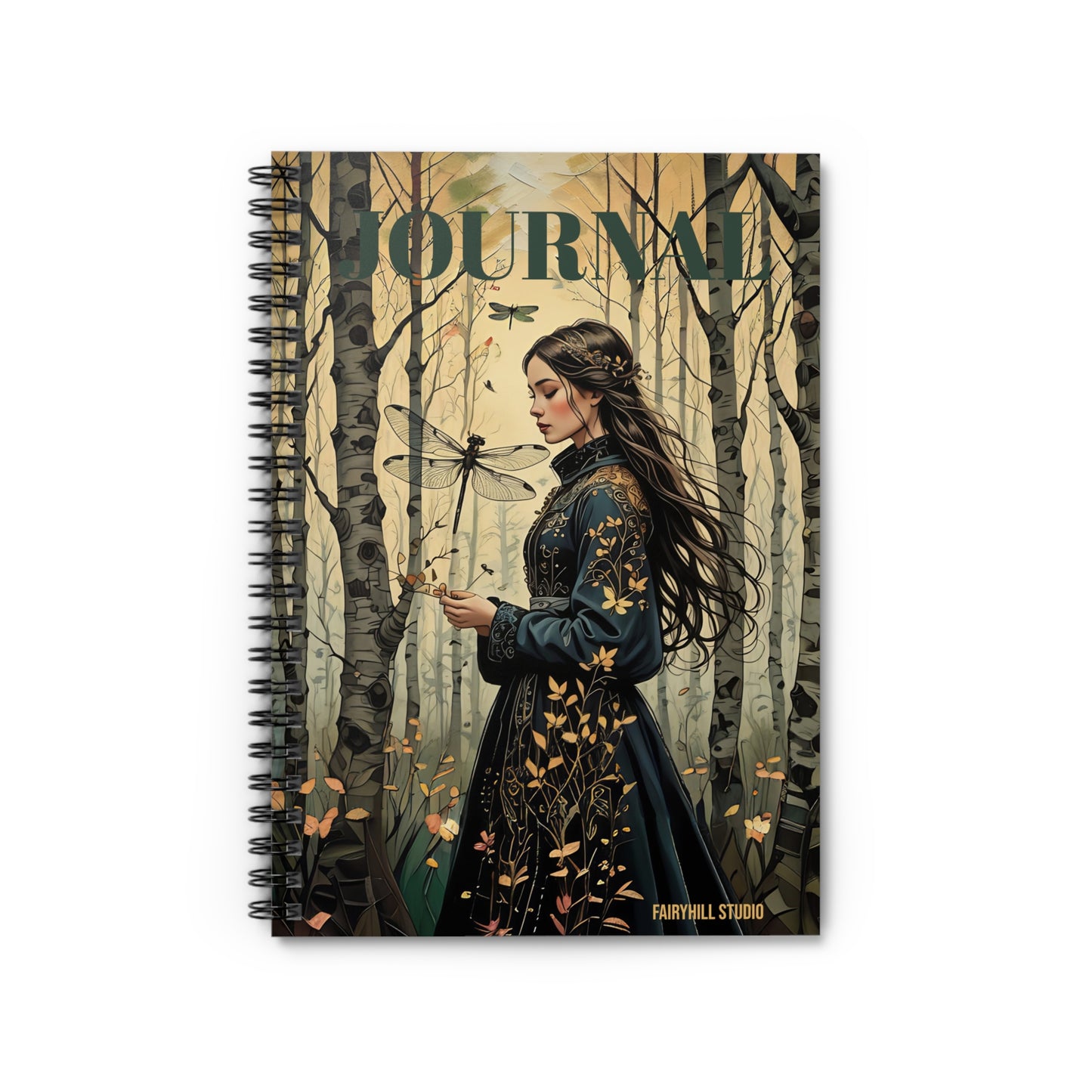 Spiral Notebook - Princess and the Dragonfly Fairy Hill Ruled Line