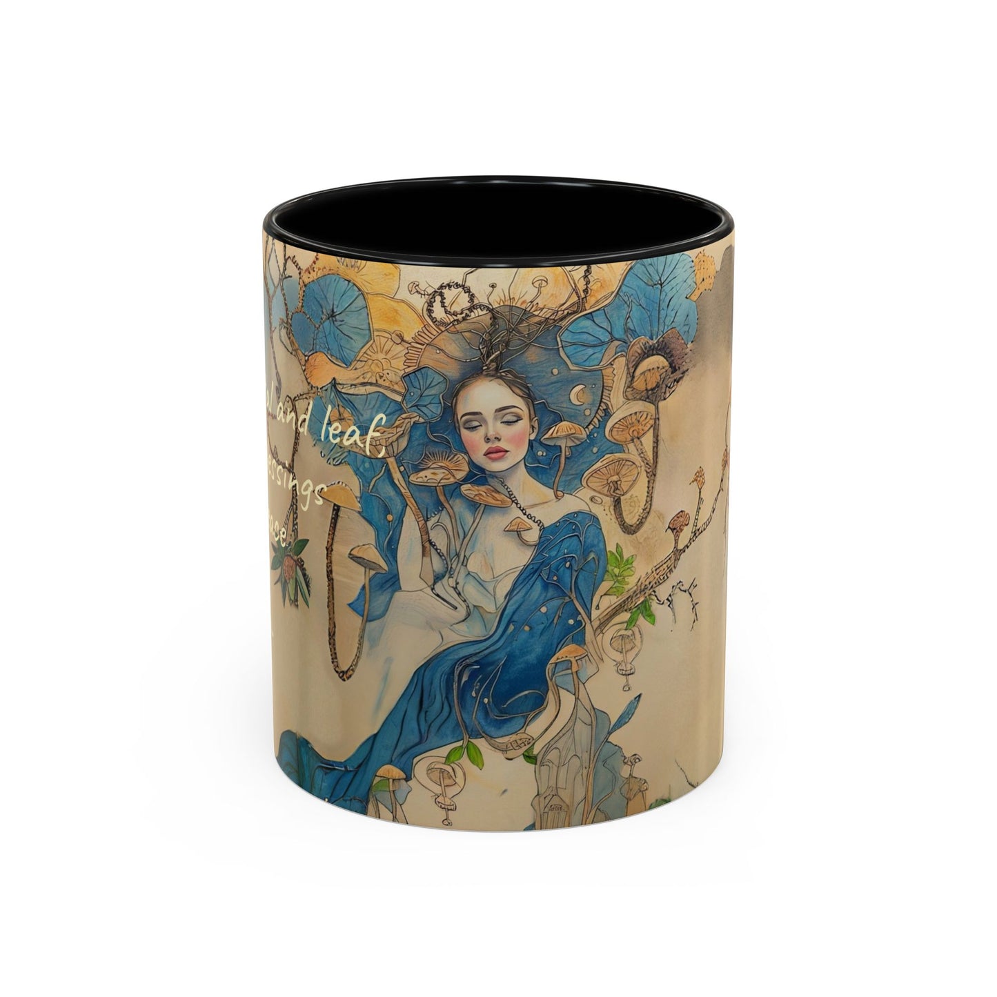 Mushroom Fairy Art-Themed Coffee Mug - 11 & 15oz Accent Mug for Fairy Lovers