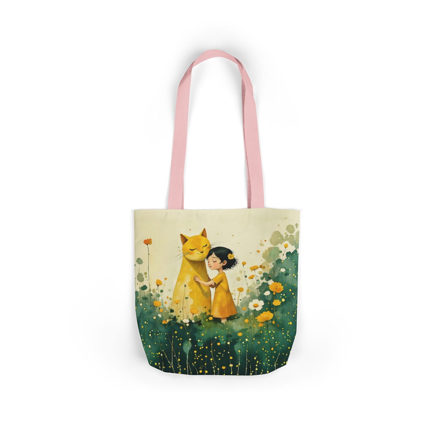 Colorful Cat -Inspired Canvas Tote Bag - Perfect for Beach Days, Eco-Friendly Shopping, and Summer Fun!