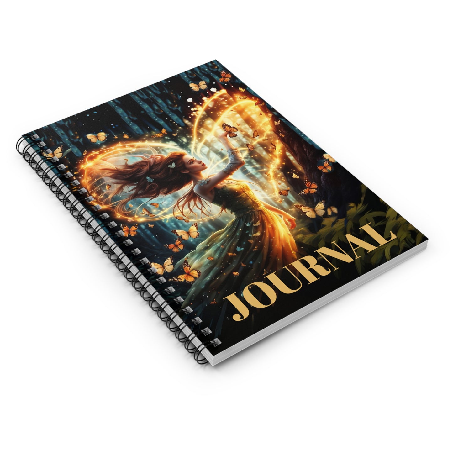 Spiral Notebook - Fairy Hill Studio Fairy Forest Art Ruled Line