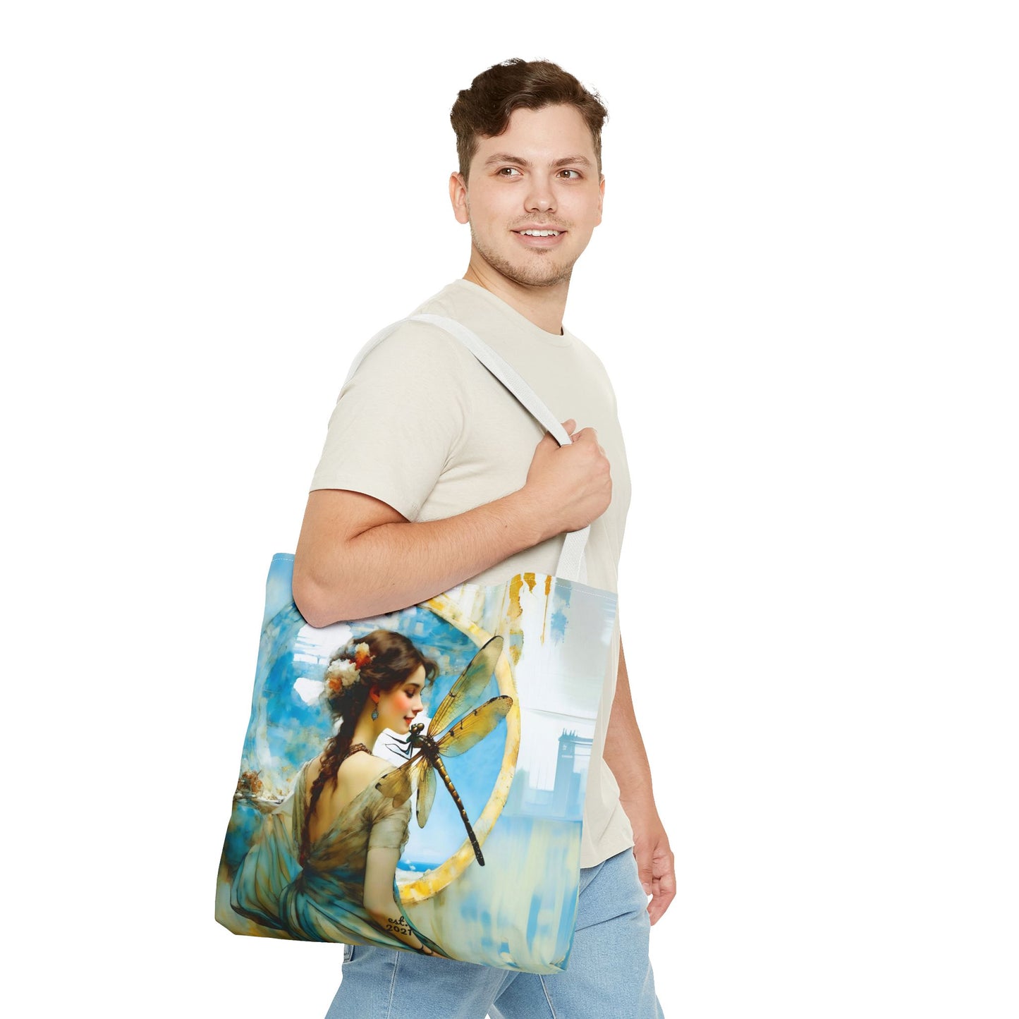 FairyHill Studio  Dragonfly whimsical Tote Bag (AOP)