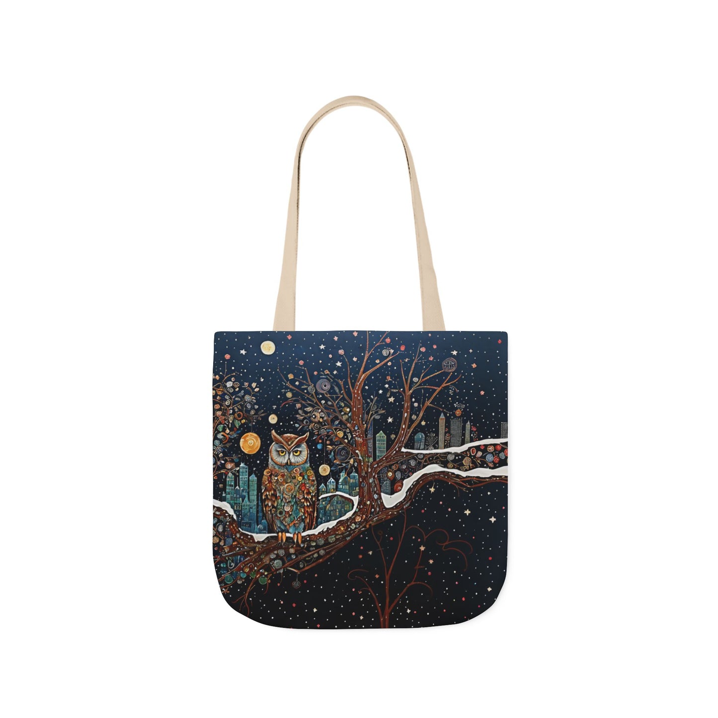 Colorful  night Owl -Inspired Canvas Tote Bag - Perfect for Beach Days, Eco-Friendly Shopping, and Summer Fun!