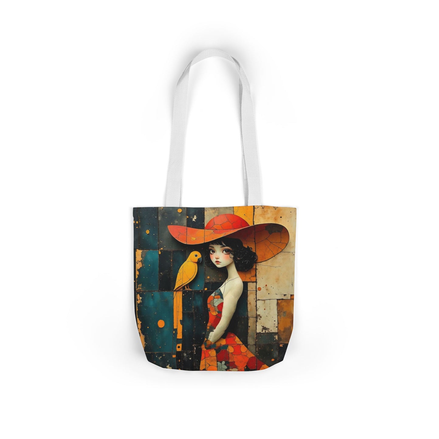 Colorful parrot -Inspired Canvas Tote Bag - Perfect for Beach Days, Eco-Friendly Shopping, and Summer Fun!