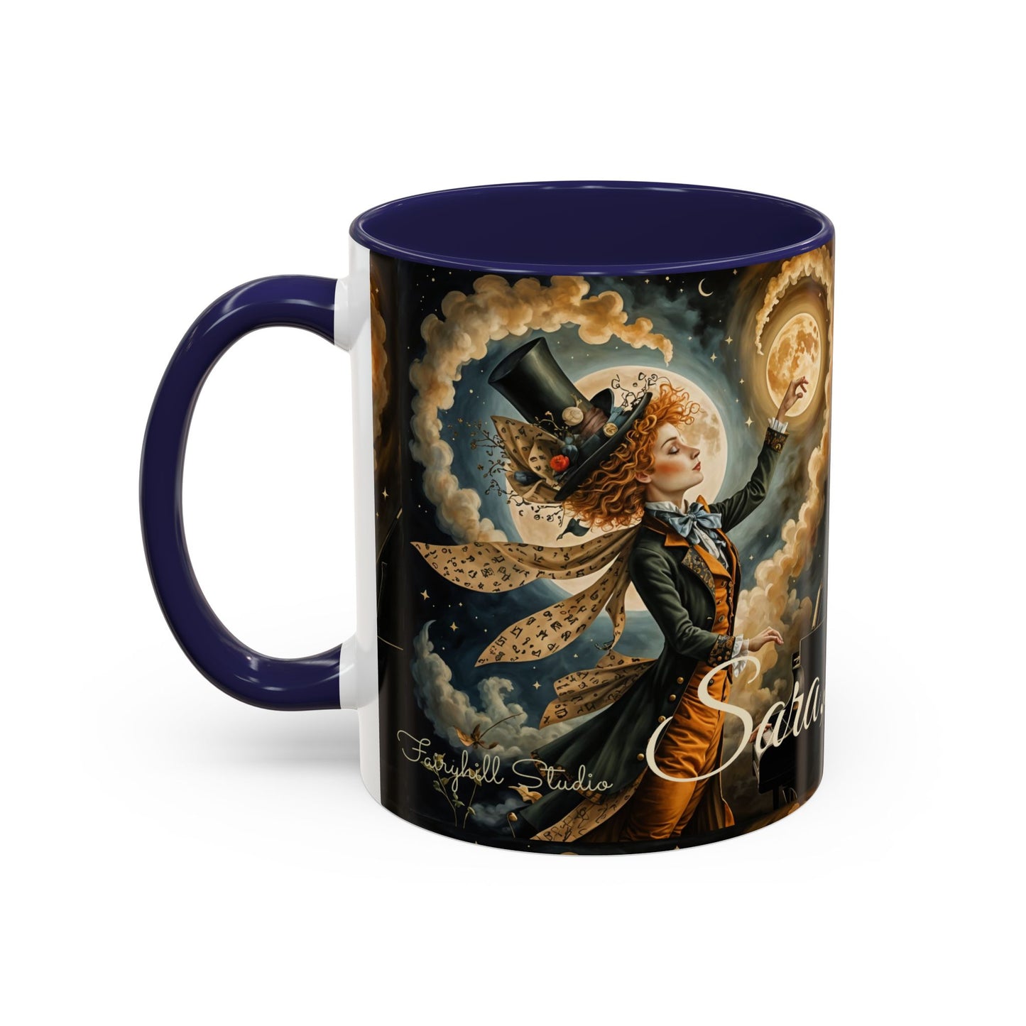 Coffee Mug - Whimsical Mad Hatter Playing Piano Art