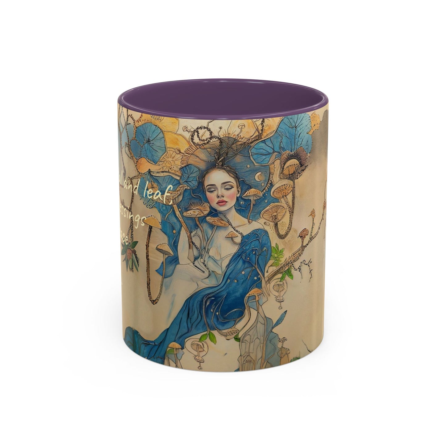 Mushroom Fairy Art-Themed Coffee Mug - 11 & 15oz Accent Mug for Fairy Lovers