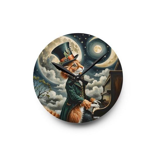 Acrylic Wall Clock  Cat Hatter's MoonLight Sonata/Art