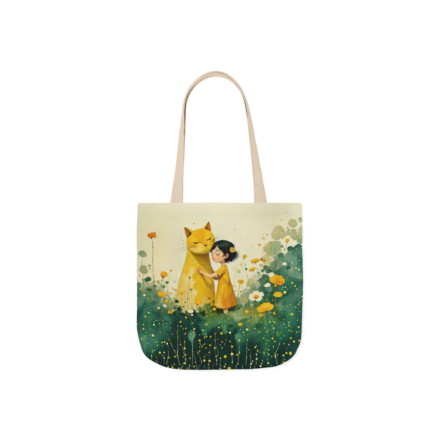 Colorful Cat -Inspired Canvas Tote Bag - Perfect for Beach Days, Eco-Friendly Shopping, and Summer Fun!