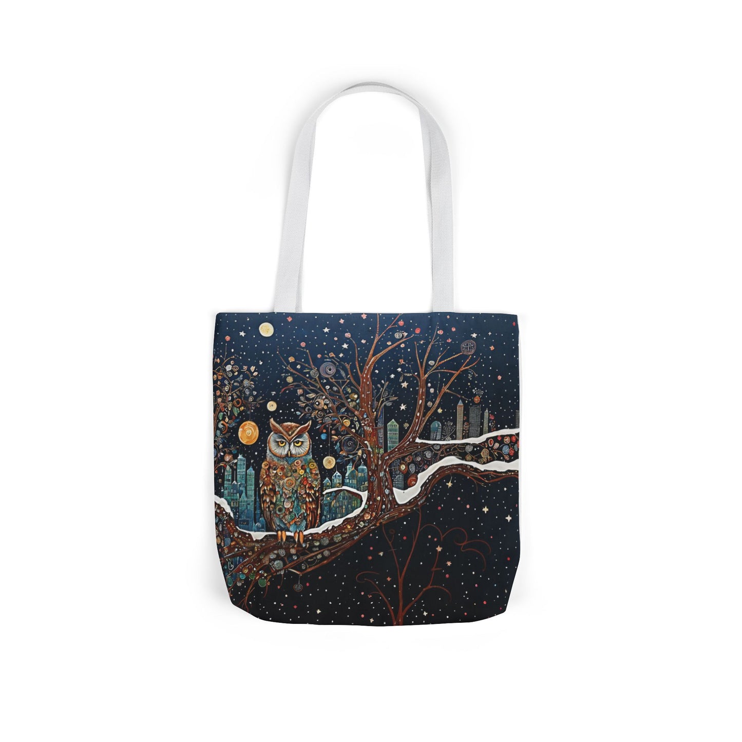 Colorful night Owl -Inspired Canvas Tote Bag - Perfect for Beach Days, Eco-Friendly Shopping, and Summer Fun!