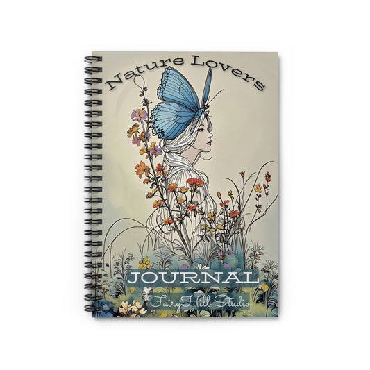Spiral Notebook/Nature Lovers Journal /FairyHill Studio Journal Ruled Line Journal