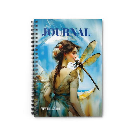 Girl with the Dragonfly, Personalized Journal Gift notebook - Customized Journal Personalized Notebook Gif tSpiral Notebook - Ruled Line