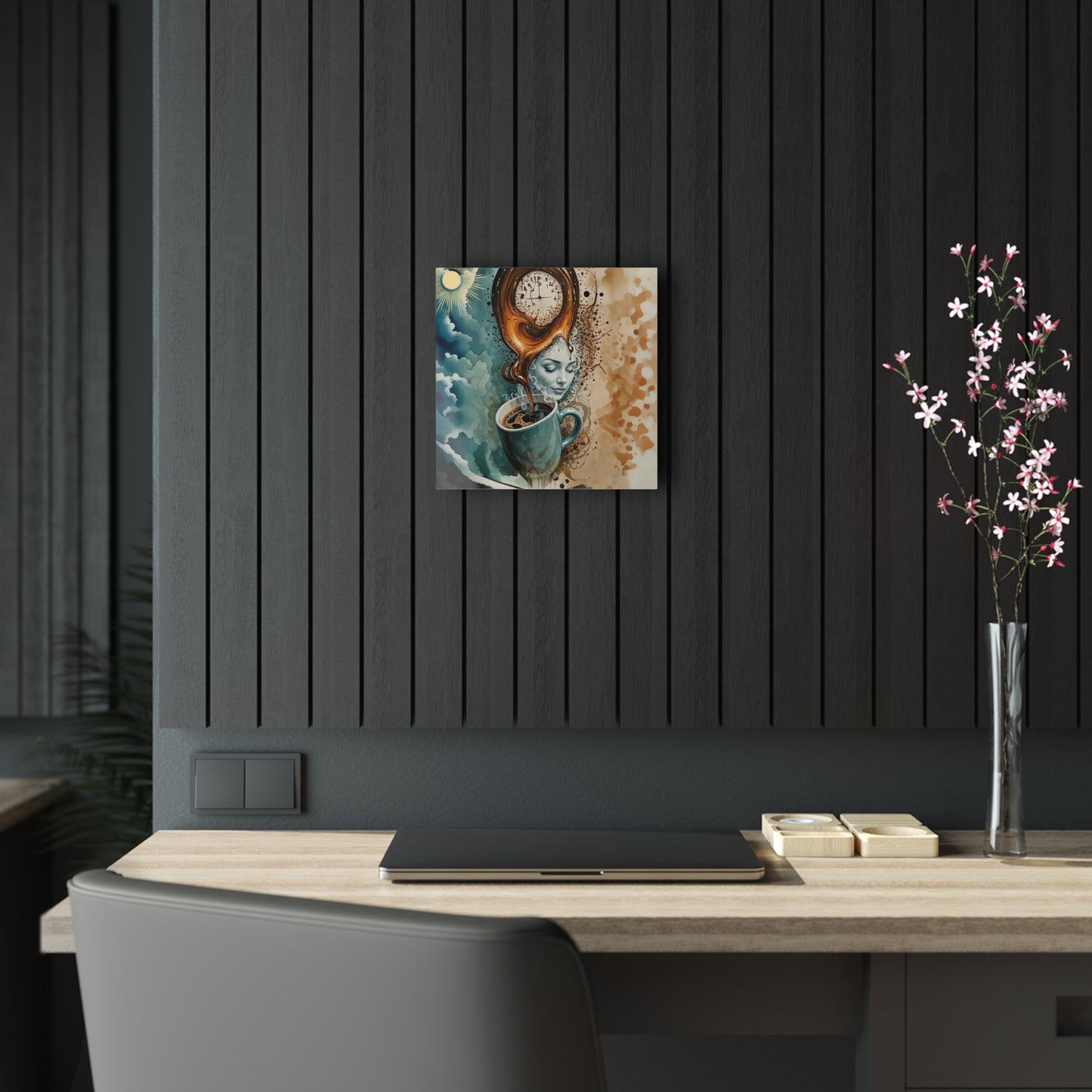 Inspirational Nature Acrylic Print -Bonjour Coffee Time