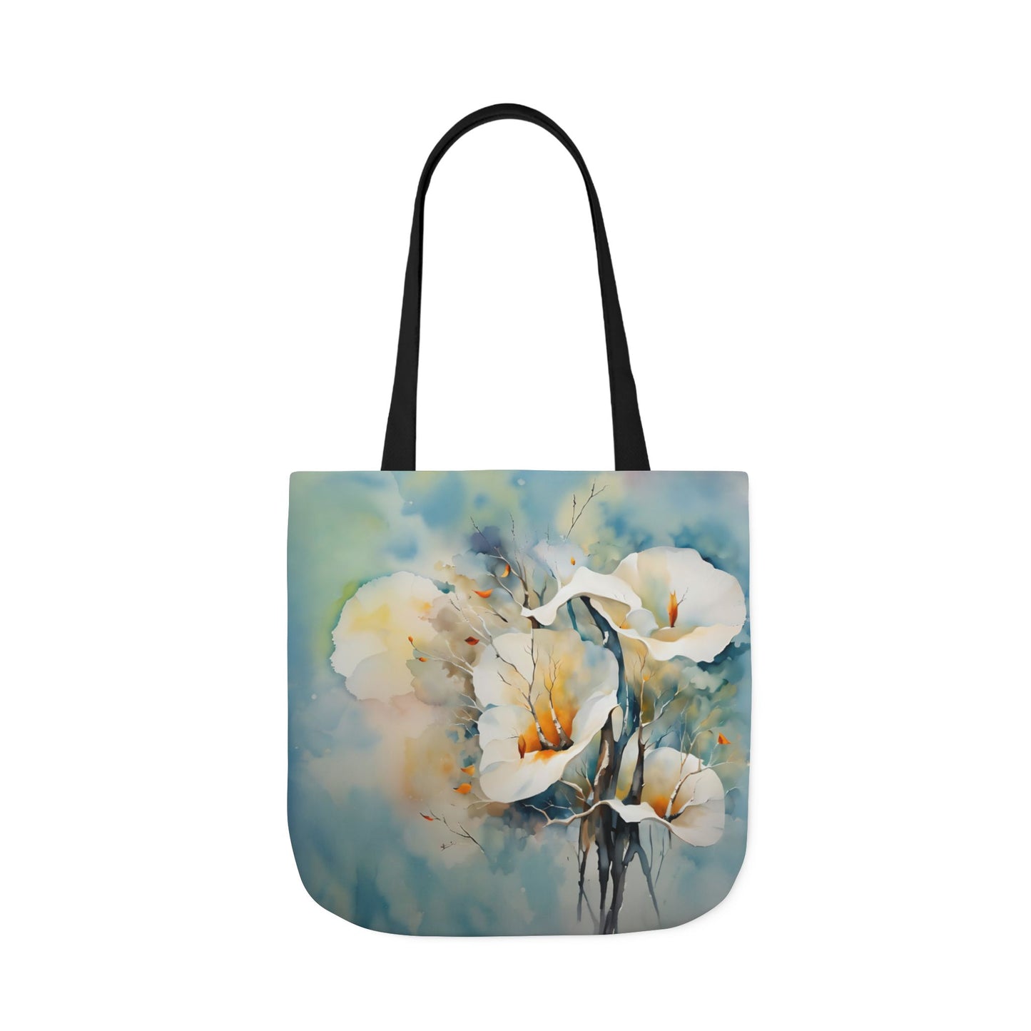 Colorful nature-Inspired  Cala Lilies Canvas Tote Bag - Perfect for Beach Days, Eco-Friendly Shopping, and Summer Fun!