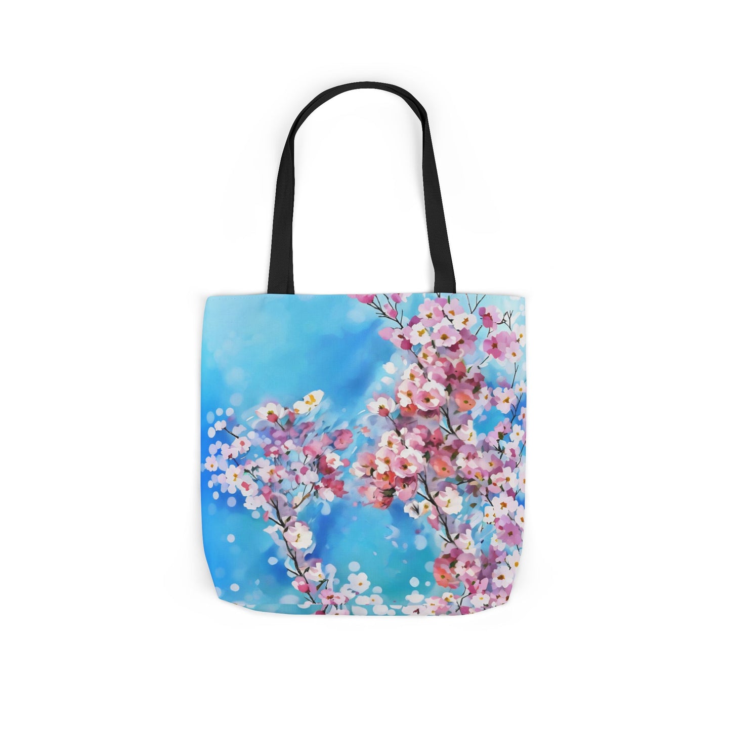Colorful FairyHill Studio Sakura flowers Canvas Tote Bag - Perfect for Beach Days, Eco-Friendly Shopping, and Summer Fun!