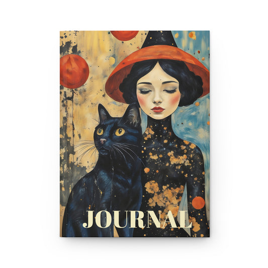 Red moon Witch art Mindful  Journal Hardcover