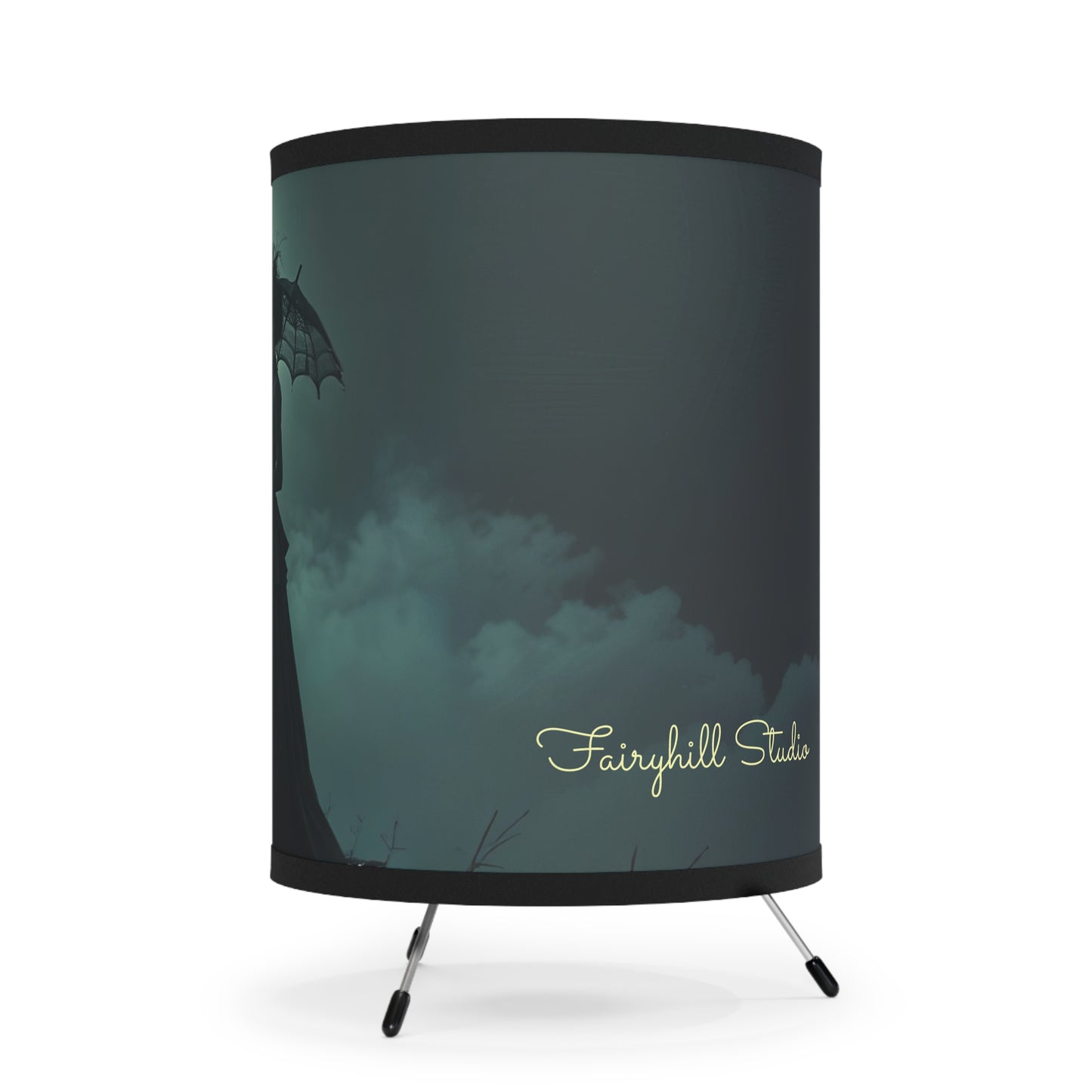 Tripod Lamp with Rumi Quote