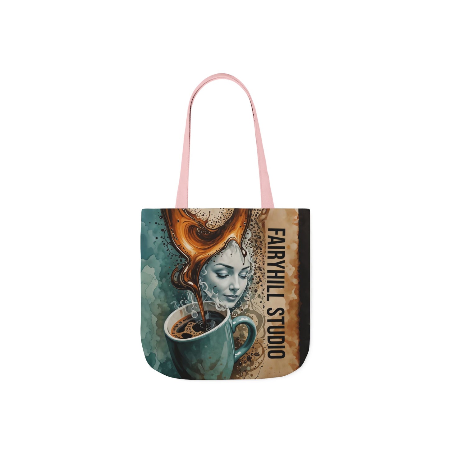 Morning Coffee Fairyhill studio Canvas Tote Bag - Perfect for Beach Days, Eco-Friendly Shopping, and Summer Fun!