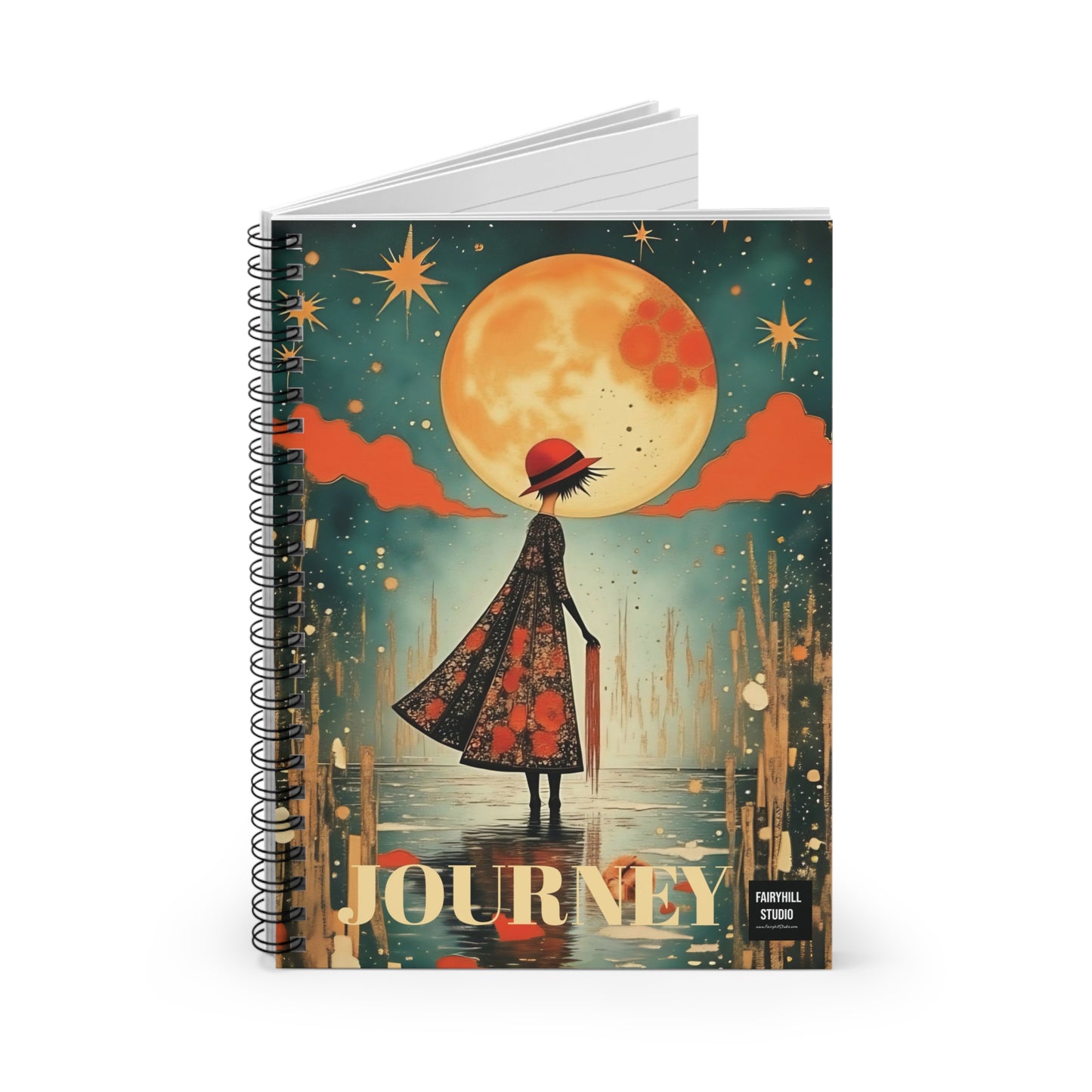 Autumn Rain Spiral Notebook /Fairyhill studio