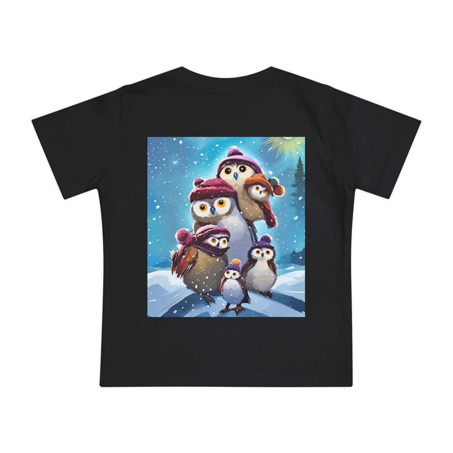 Winter Owls and Penguins Baby T-Shirt