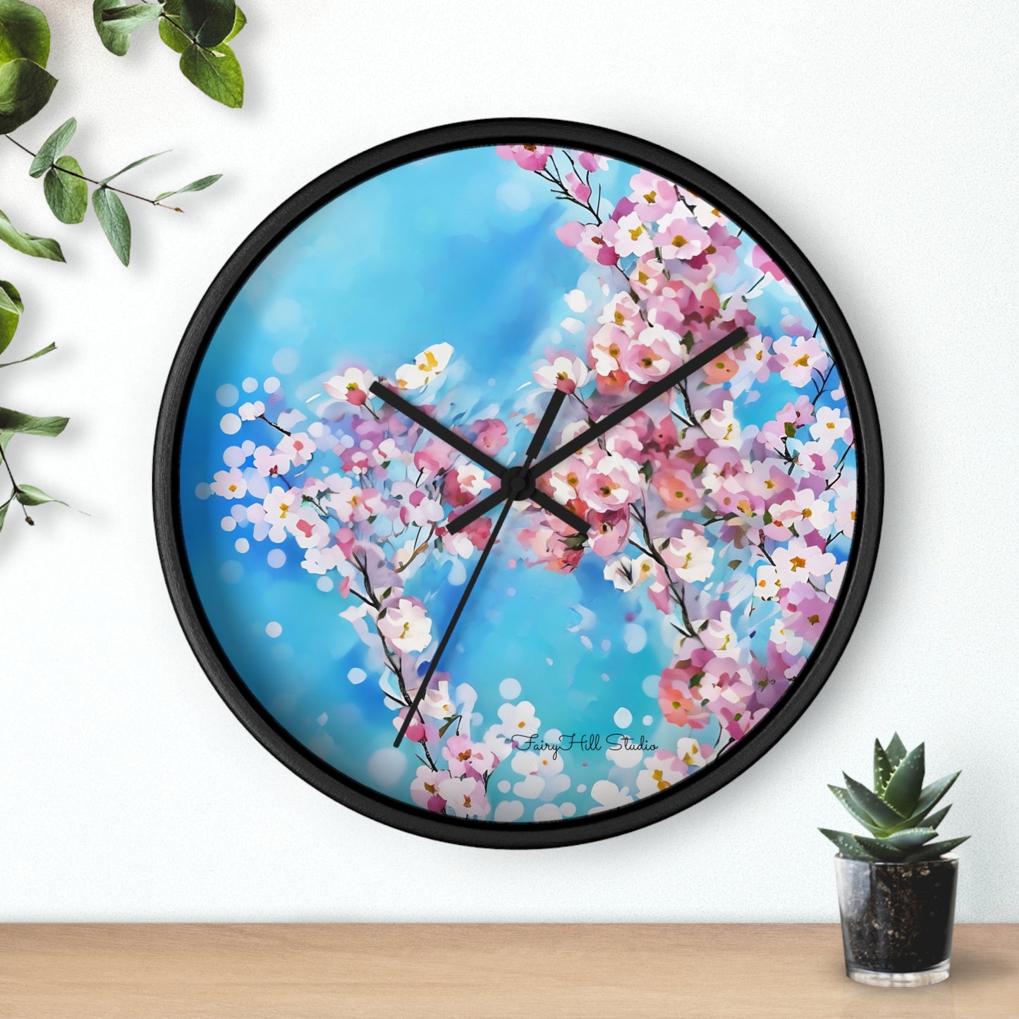 Blooming Blossoms Wall Clock | Floral Home Decor | Springtime Style, Gift for Nature Lovers, Office or Living Room Decoration