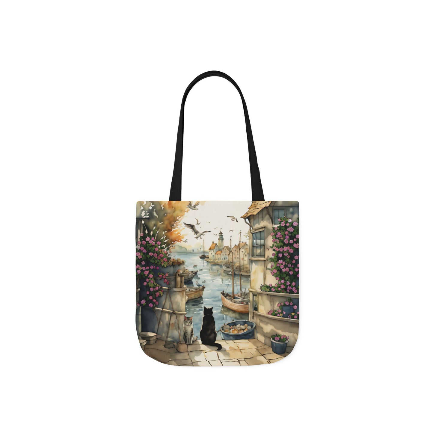 Harbour Cats by FairyHill Studio - Canvas Tote Bag - Perfect for Beach Days, Eco-Friendly Shopping, and Summer Fun!