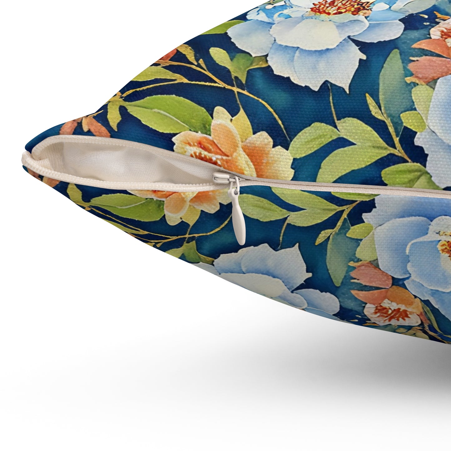 Paisley flowers Square Pillow - by Fairyhill Studio