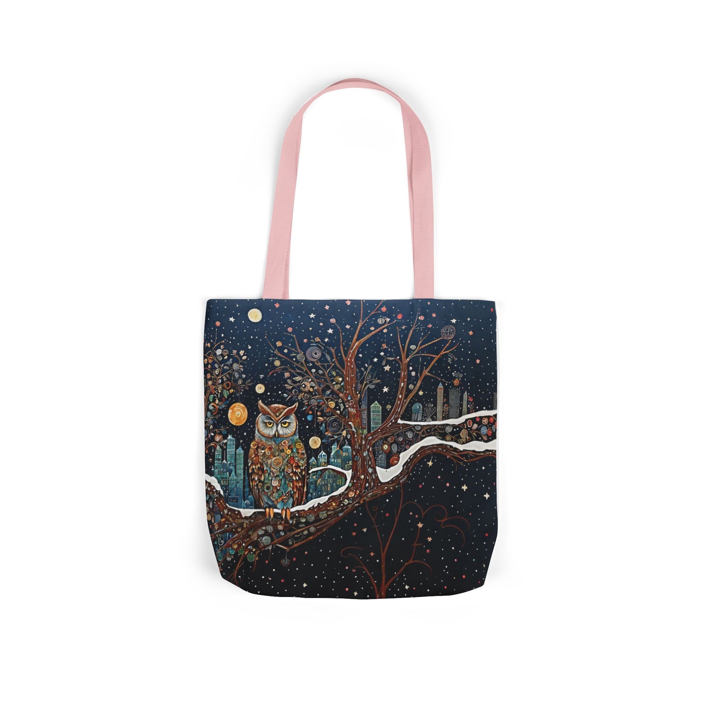 Colorful  night Owl -Inspired Canvas Tote Bag - Perfect for Beach Days, Eco-Friendly Shopping, and Summer Fun!