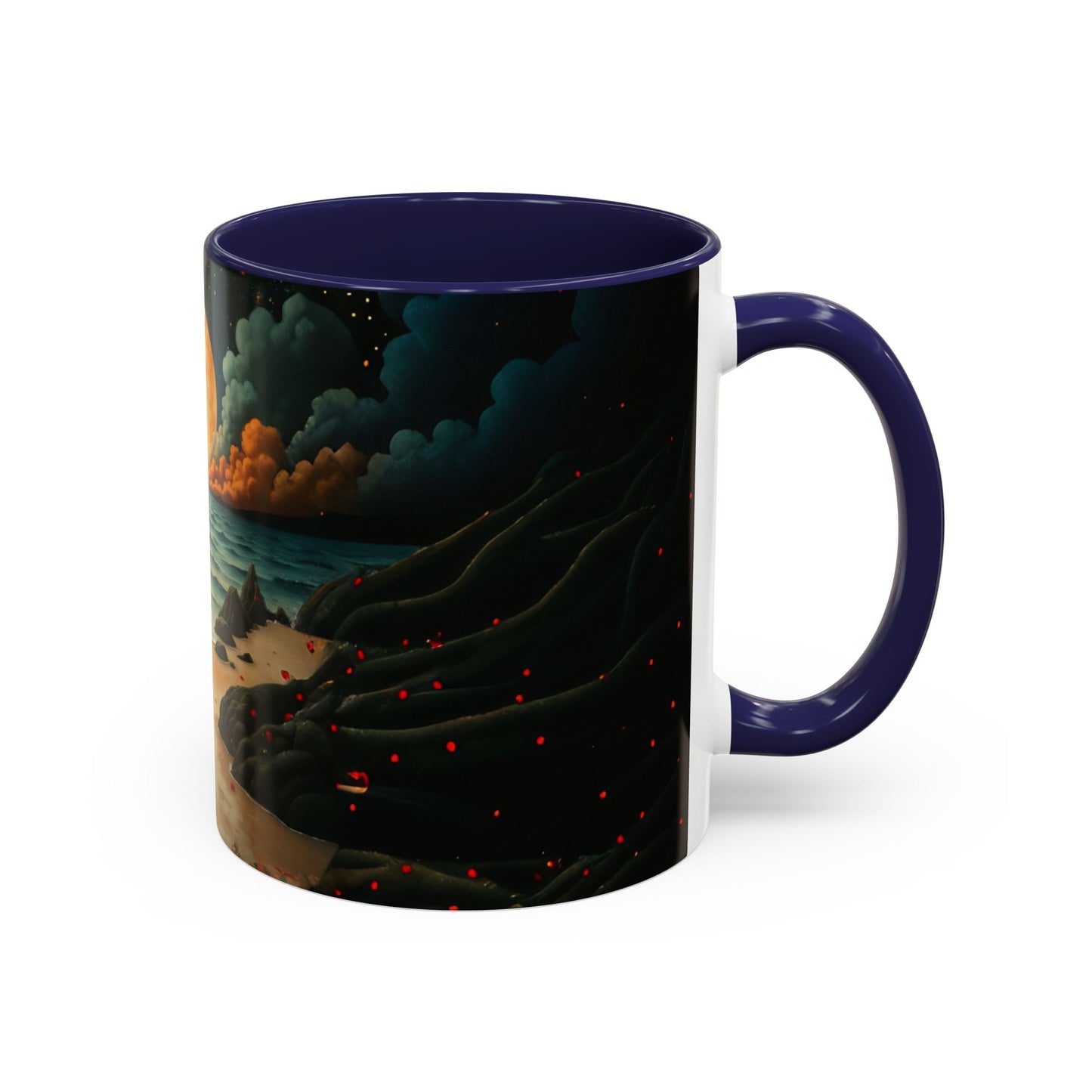 Moon girl wit red hat Art-Themed Coffee Mug - 11 & 15oz Accent Mug for Musroom  Fsiry Lovers