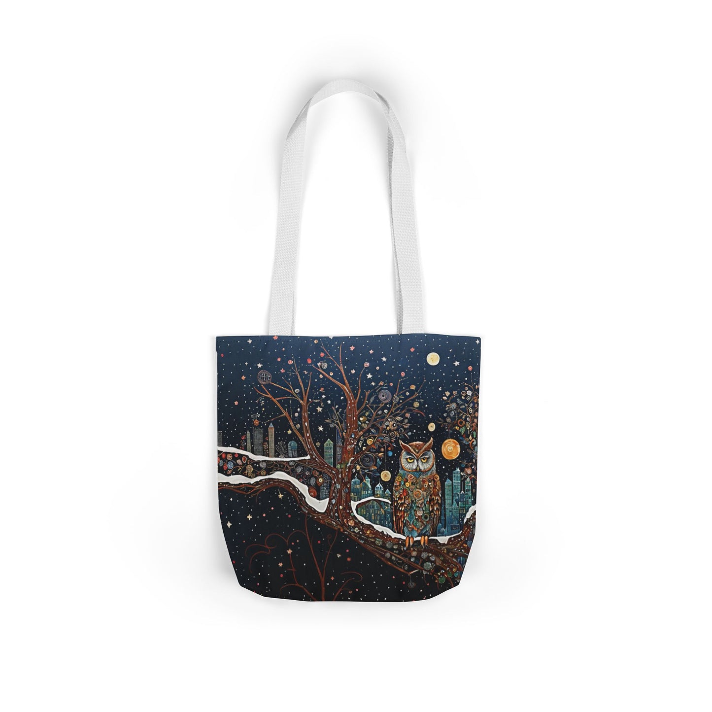 Colorful  night Owl -Inspired Canvas Tote Bag - Perfect for Beach Days, Eco-Friendly Shopping, and Summer Fun!