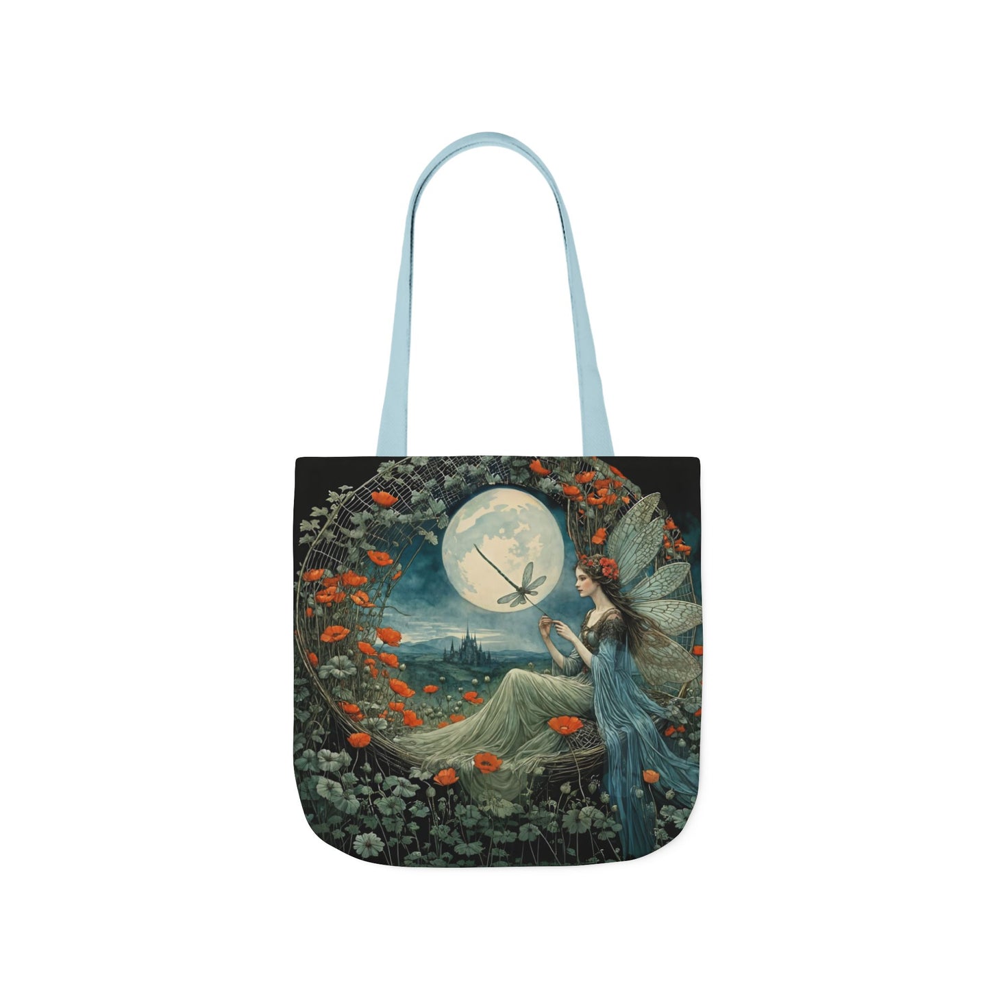 Colorful Moon fairy -Inspired Canvas Tote Bag - Perfect for Beach Days, Eco-Friendly Shopping, and Summer Fun!
