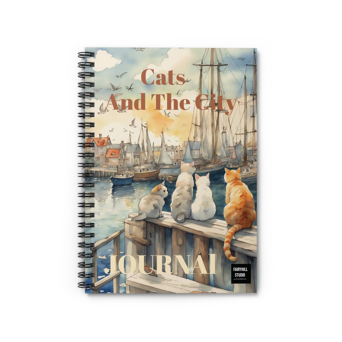 Cats and the City  Spiral Notebook /Fairyhill studio