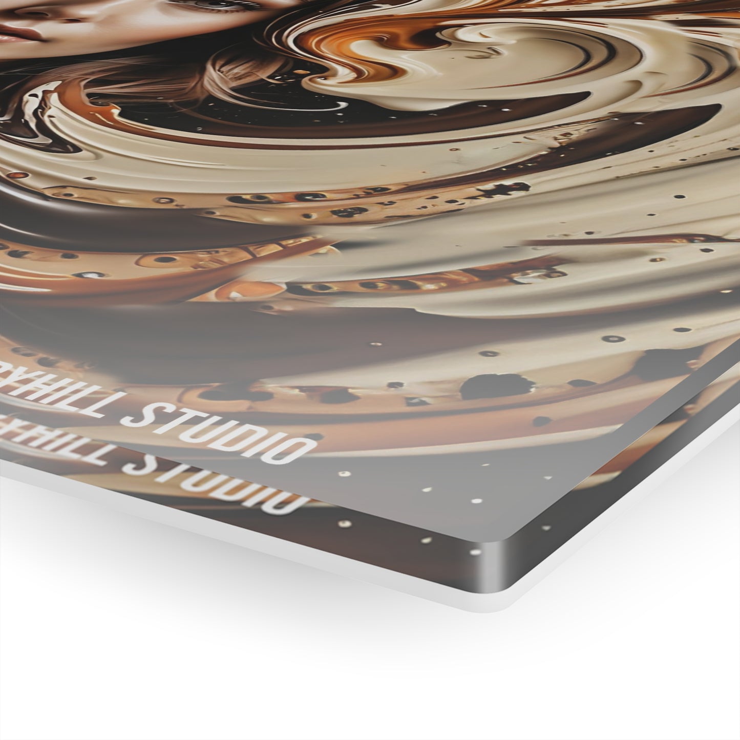 Acrylic Prints - Dark Roast Coffee Art with Inspirational Woman Design