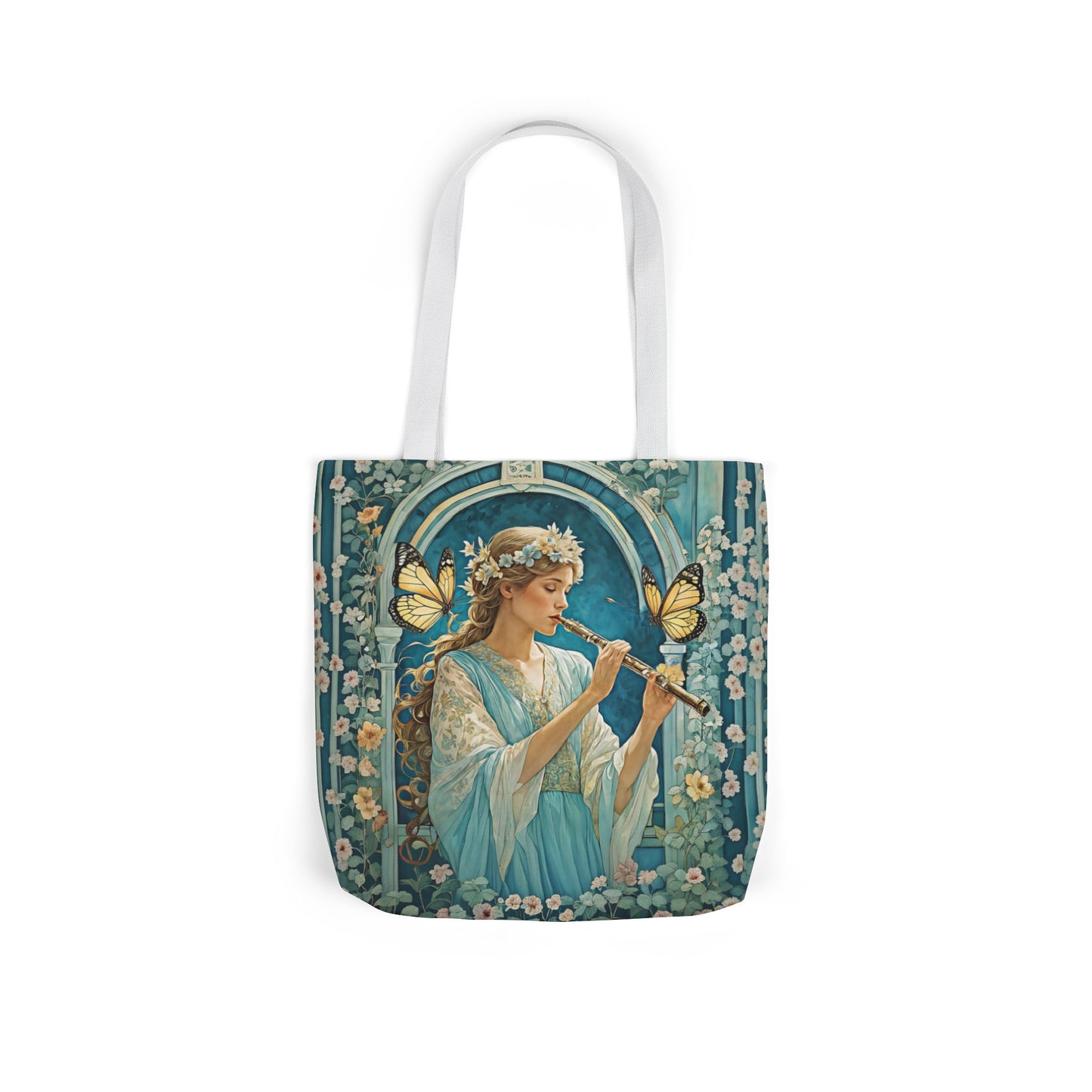 Butterfly Flute player -Inspired Canvas Tote Bag - Perfect for Beach Days, Eco-Friendly Shopping, and Summer Fun!