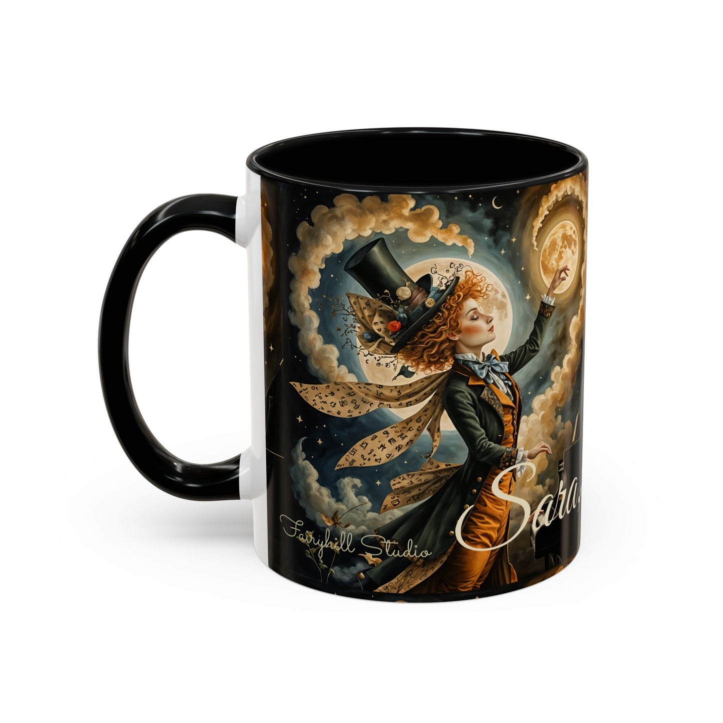 Coffee Mug - Whimsical Mad Hatter Playing Piano Art