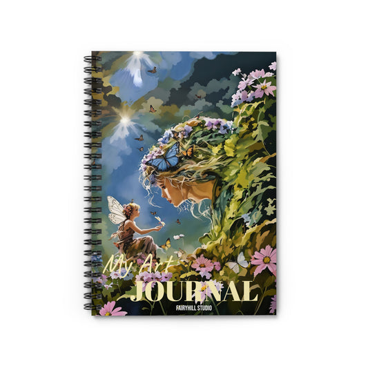 Spiral Notebook - Nature Fairy Offering Gifts & Thanks to Nature Goddess