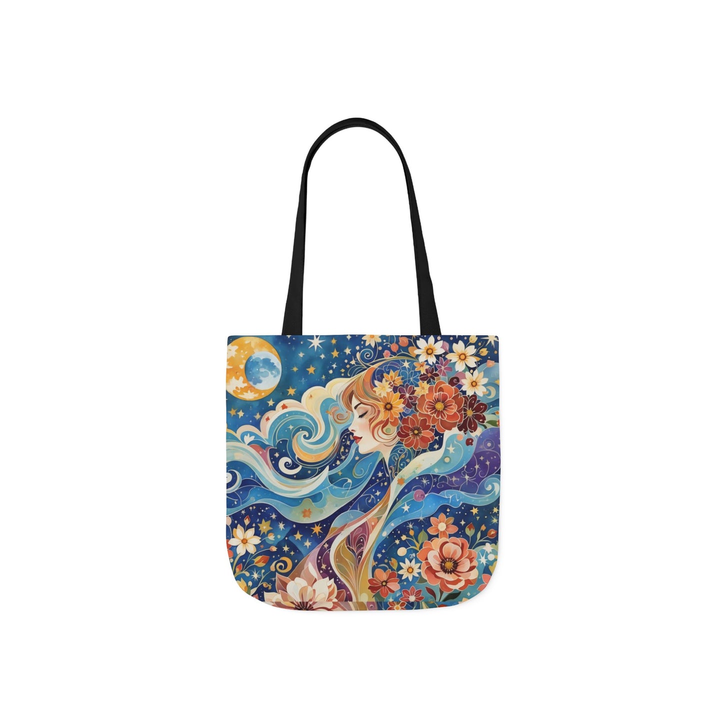 Colorful Galaxy-Inspired Canvas Tote Bag - Perfect for Beach Days, Eco-Friendly Shopping, and Summer Fun!