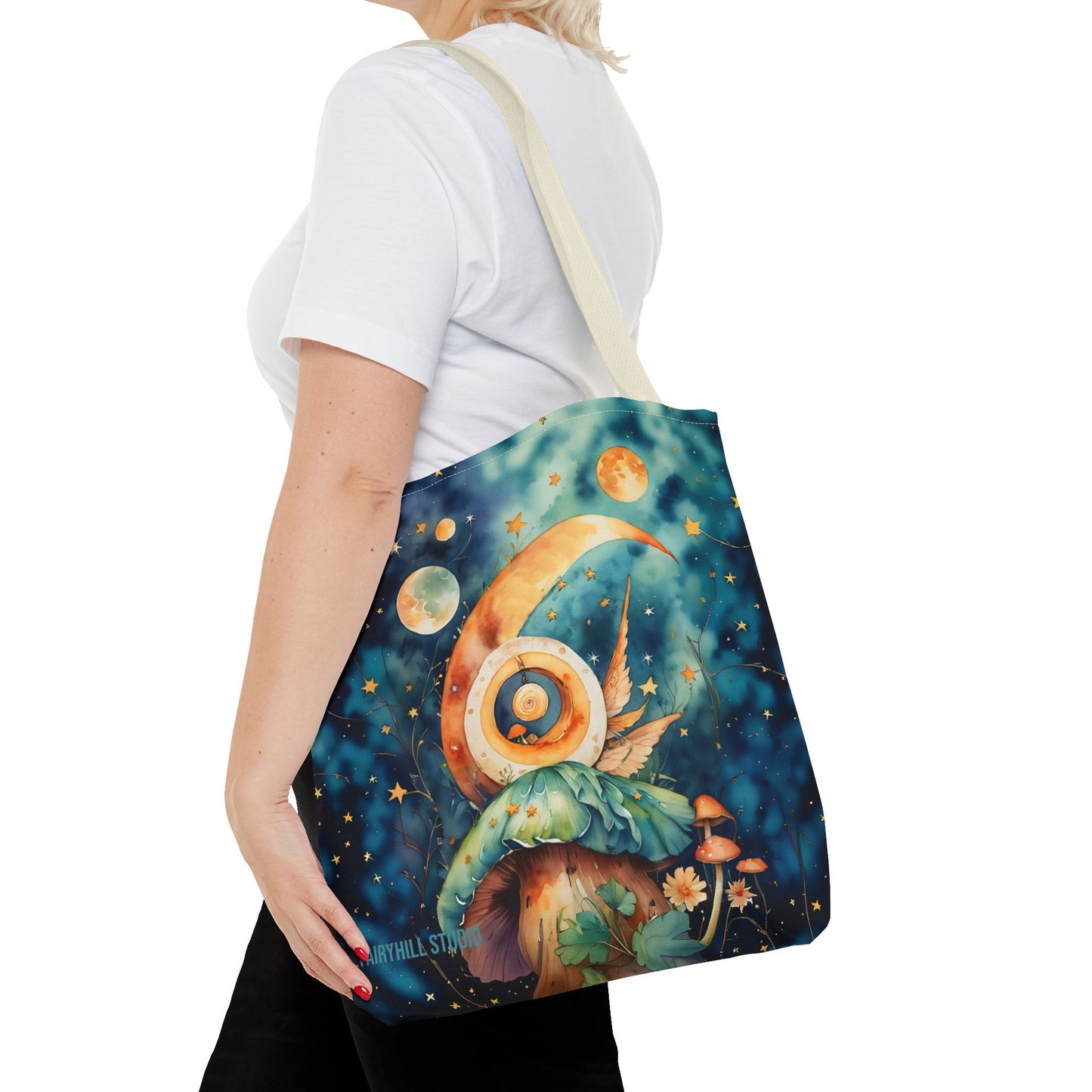 Canvas Art Tote bag- Abstract Colorful Circle Universe