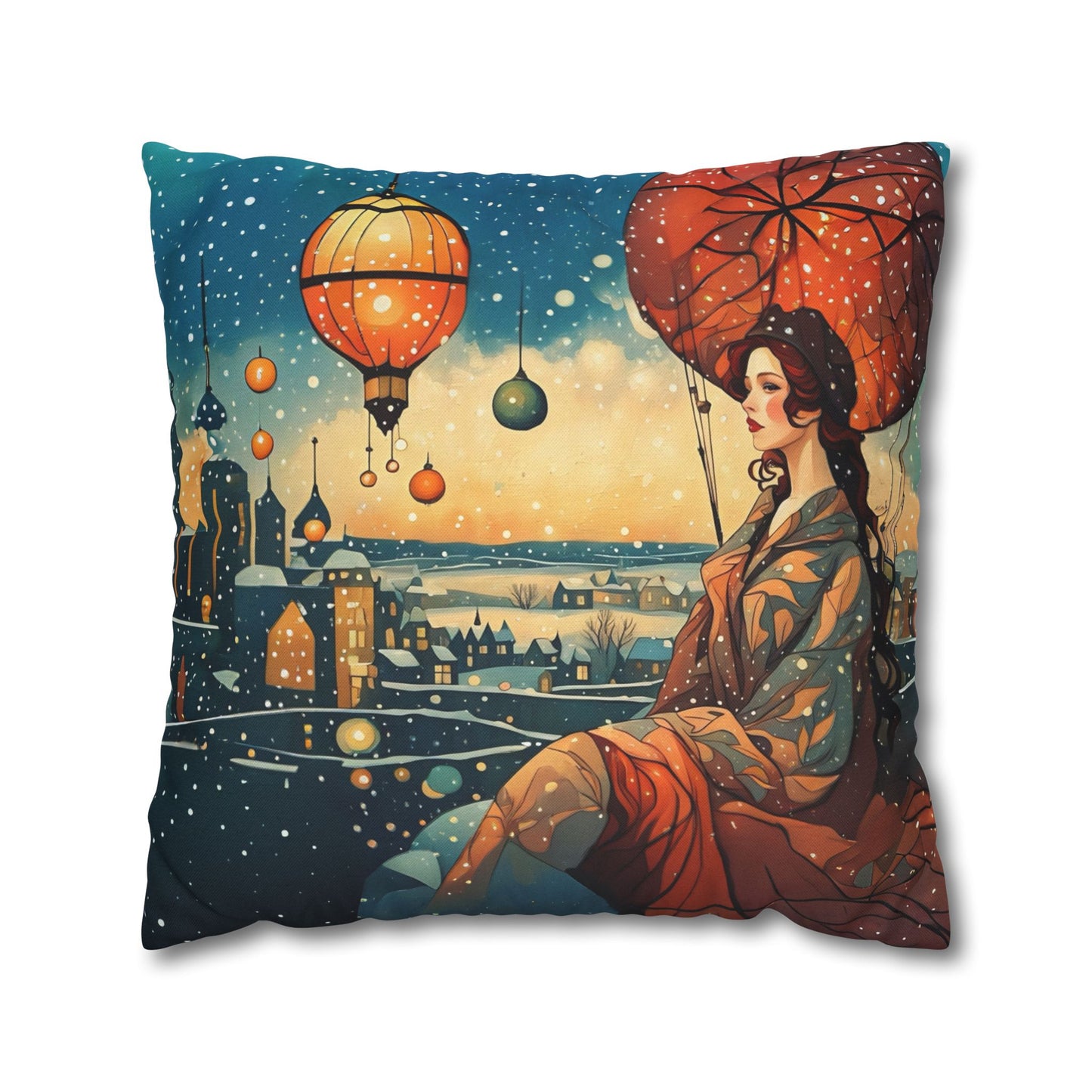 Elegant Dragonfly Art Pillowcase | Decorative Cushion Cover, Home Decor, Gift Idea, Bohemian Style, Christmas Decoration