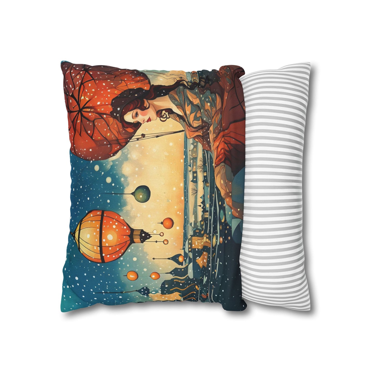 Elegant Dragonfly Art Pillowcase | Decorative Cushion Cover, Home Decor, Gift Idea, Bohemian Style, Christmas Decoration