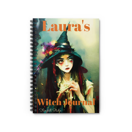 Personalized Witch Journal Notebook - Ruled Line