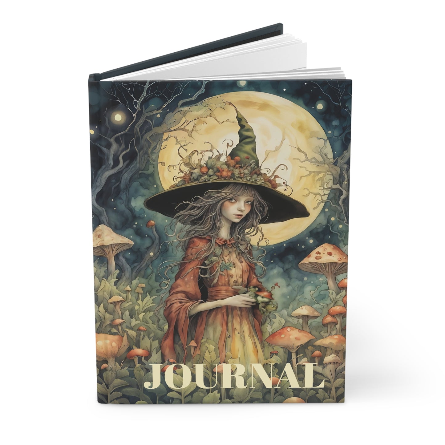Moon Witch art Mindful Journal Hardcover