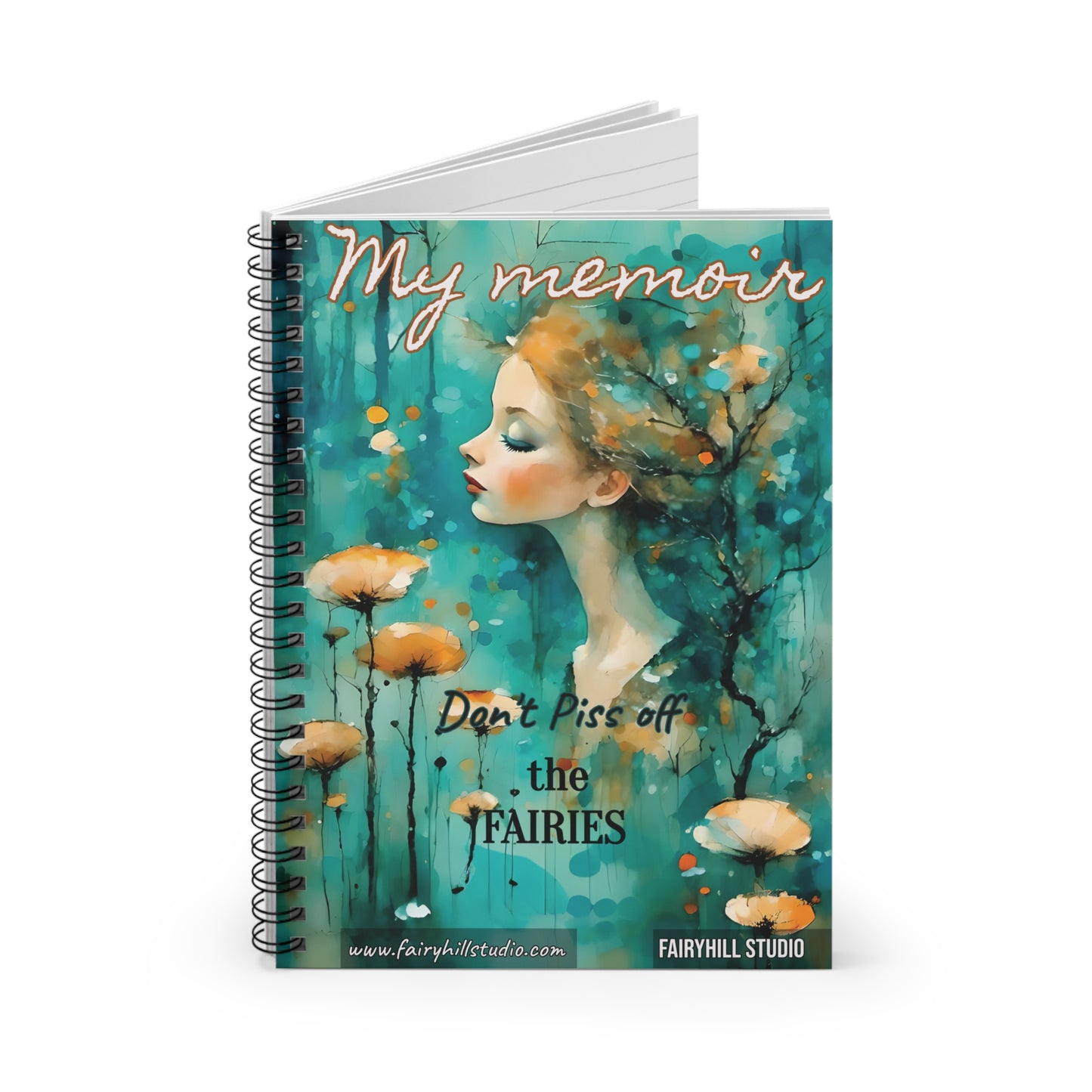 Blue Fairy Forest Spiral Notebook - Ruled Line
